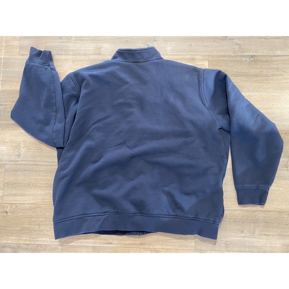 LL BEAN KATAHDIN IRONWORKS Mens XXL Tall Sweatshirt Sherpa Lined Full Zip Blue - Picture 4 of 8